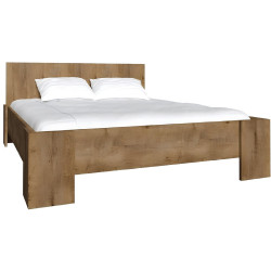 Postel, dub lefkas tmavý, 180x200, MONTANA L2