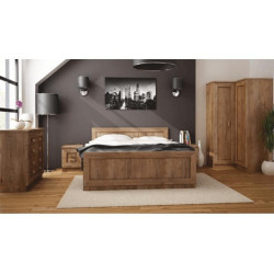 Postel, 160x200, dub lefkas TEDY TYP T20