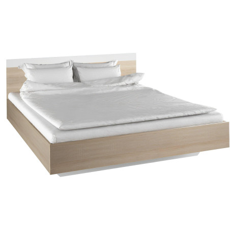 Manželská postel GABRIELA 180x200 cm dub sonoma / bílá