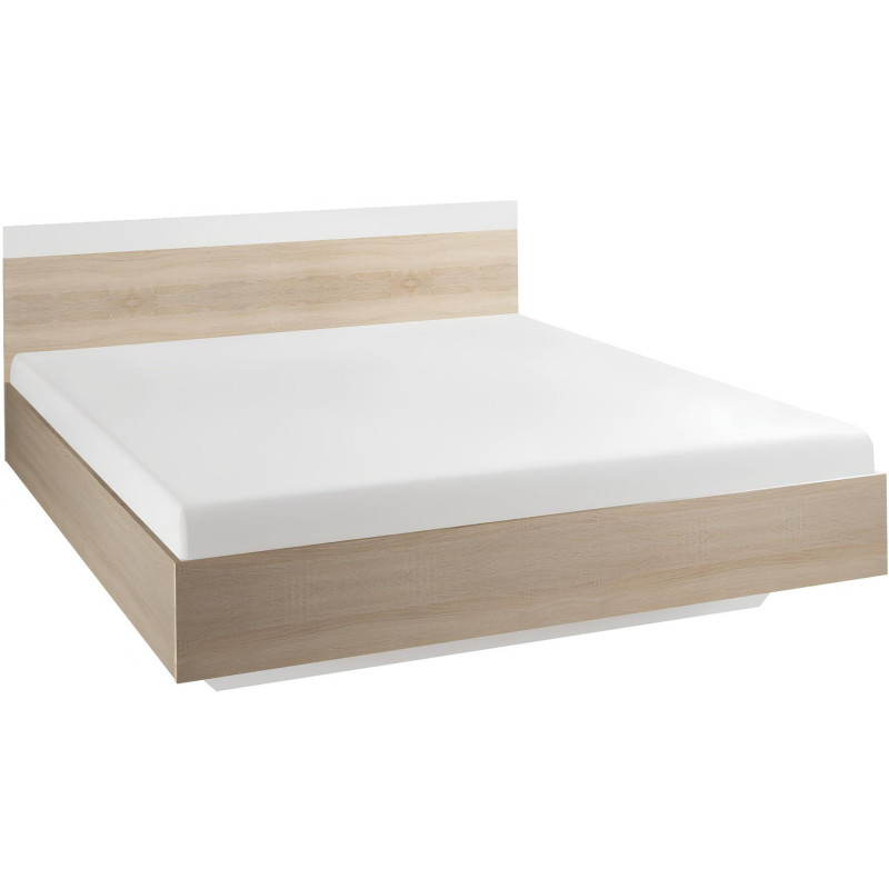 Manželská postel GABRIELA 180x200 cm dub sonoma / bílá