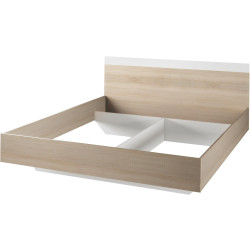 Manželská postel GABRIELA 180x200 cm dub sonoma / bílá