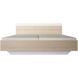 Manželská postel GABRIELA 180x200 cm dub sonoma / bílá