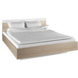 Manželská postel GABRIELA 160x200 cm, dub sonoma / bílá