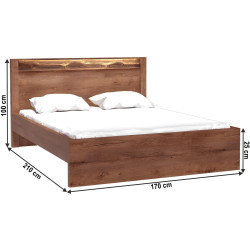 Postel 160x200, jasan světlý, INFINITY I-19