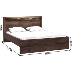 Postel 160x200, jasan tmavý, INFINITY I-19