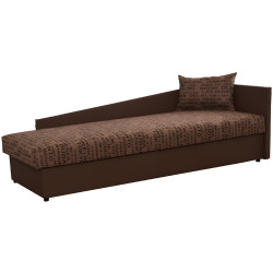 Válenda JUDIT 80x200 s úložným prostorem – hnědá, ekokůže, pravá