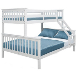 Patrová postel BAGIRA 90/140x200 bílá pro 3 osoby