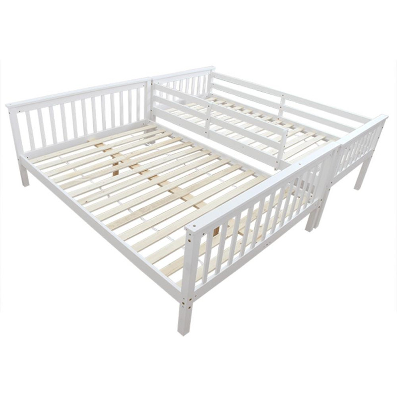 Patrová postel BAGIRA 90/140x200 bílá pro 3 osoby