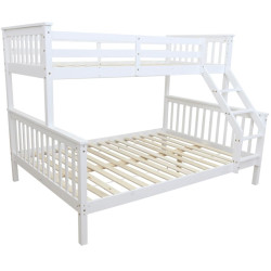 Patrová postel BAGIRA 90/140x200 bílá pro 3 osoby