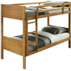 Patrová postel MAKIRA 90x200 dub masiv