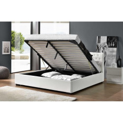 Postel s úložným prostorem, bíla, 180x200, DORLEN 2 NEW