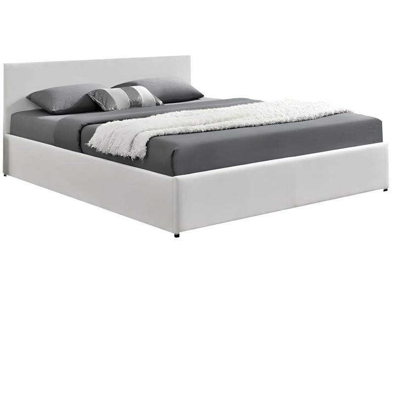 Postel JADA NEW 163x200 bílá RGB LED úložný prostor