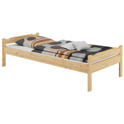 Dřevěná postel 90x200 LIVIO přírodní bez roštu