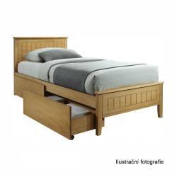 Postel 90x200, dub, MIDEA