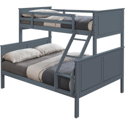 Patrová postel NEVIL 90/140x200 šedá pro 3 osoby