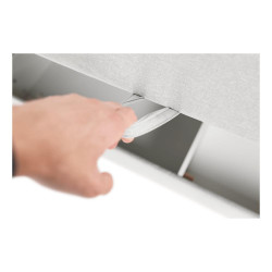 Boxspringová postel 180x200, světle šedá, FERATA KOMFORT