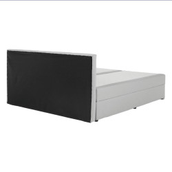 Boxspringová postel 180x200, světle šedá, FERATA KOMFORT