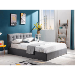 Postel 160x200, šedá,  ELSIE