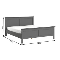 Postel 180x200, šedá,  PARIS 76703