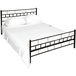 Kovová postel TAJGI 90x200 černá s roštem