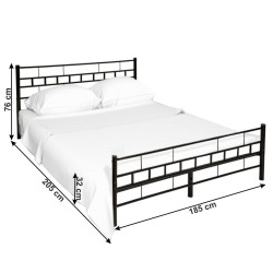 Postel, černá, 180x200, TAJGI