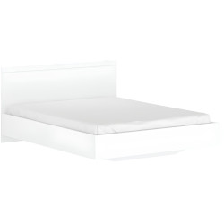 Manželská postel, 160x200, bílá, LINDY