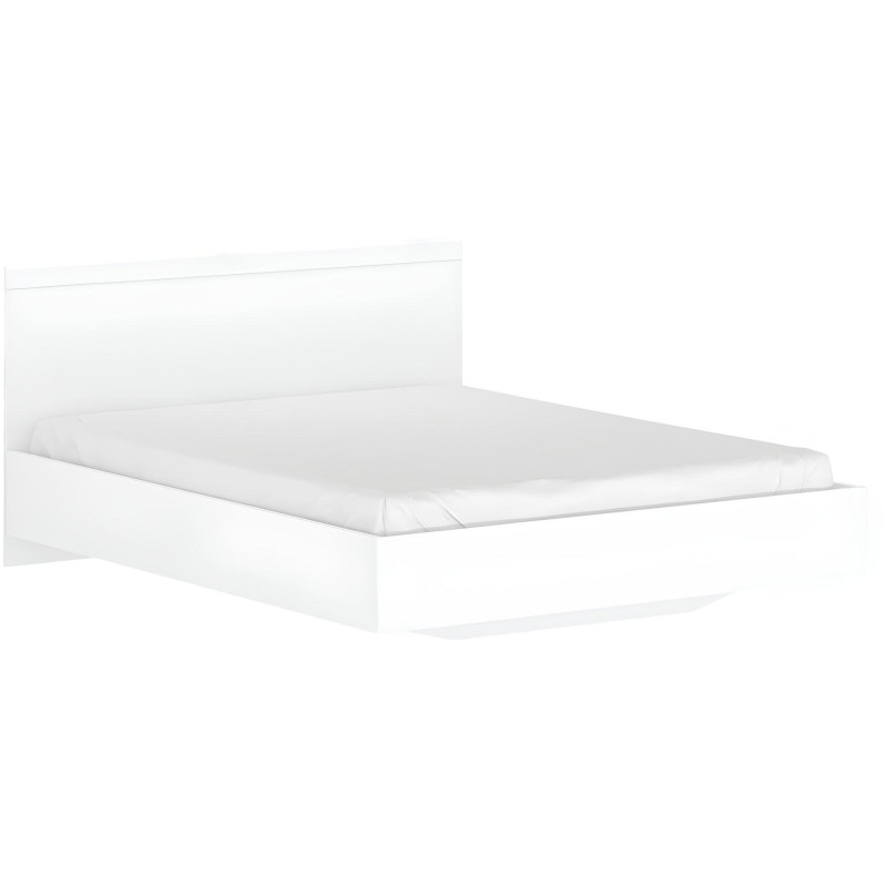 Manželská postel, 160x200, bílá, LINDY
