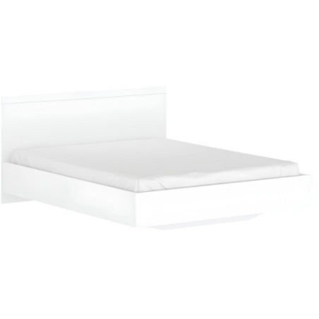 Manželská postel, 160x200, bílá, LINDY