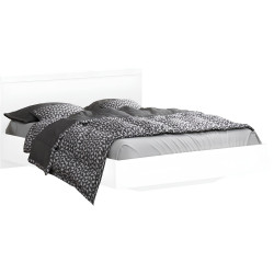 Manželská postel, 160x200, bílá, LINDY