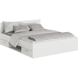 Postel MICHIGAN NEW 160x200 bílá s úložným prostorem