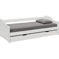 Postel s přistýlkou LAURA NEW 90x200 bílá masiv