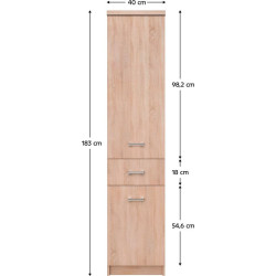 Regál TOPTY TYP 31 dub sonoma – univerzální úložný prostor