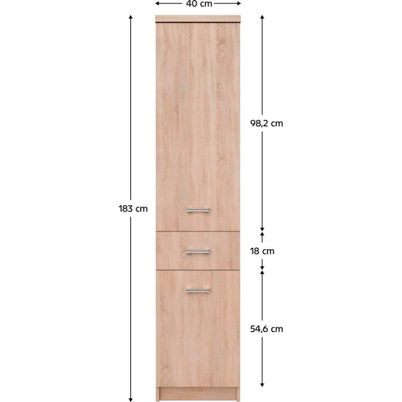 Regál TOPTY TYP 31 dub sonoma – univerzální úložný prostor
