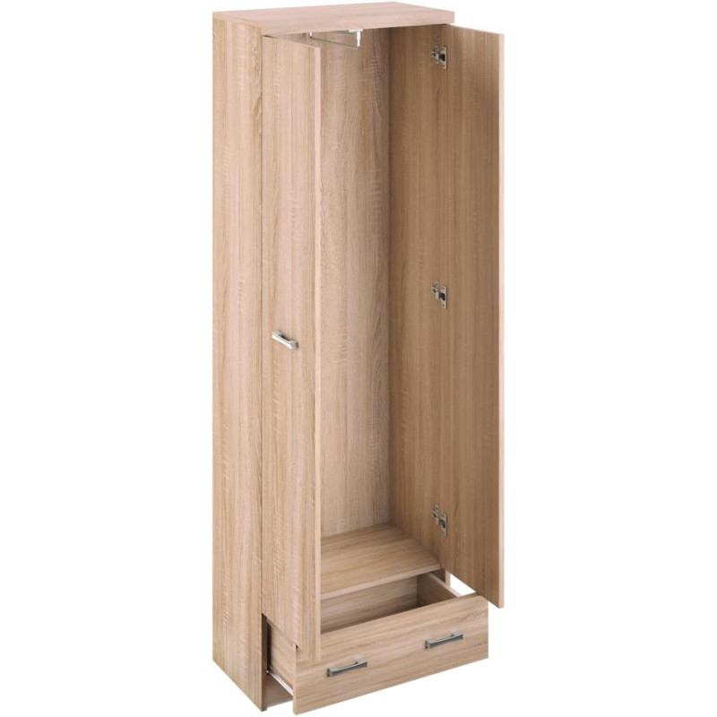 Skříň se zrcadlem 2D1S/60, dub sonoma, TOPTY TYP 38