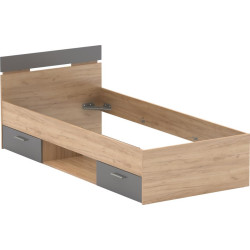 Postel MICHIGAN NEW 90x200, dub artisan/grafit,