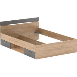 Postel MICHIGAN NEW 140x200, dub artisan/grafit