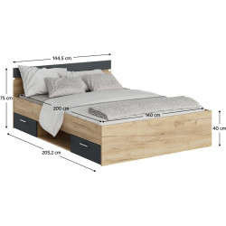 Postel MICHIGAN NEW 140x200 s úložným prostorem
