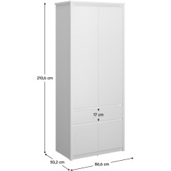 Skříň 4D1S, bílá, ERODIN