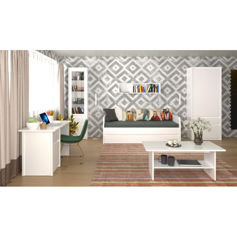 Skříň 4D1S, bílá, ERODIN