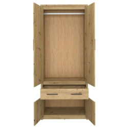 Šatní skříň AIRON 4D1S dub artisan – moderní úložný prostor