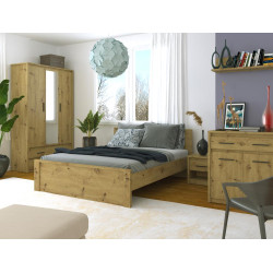 Postel AIRON 120x200, dub artisan