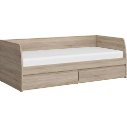 Jednolůžková postel NORTY 90x200 dub sonoma se zásuvkami