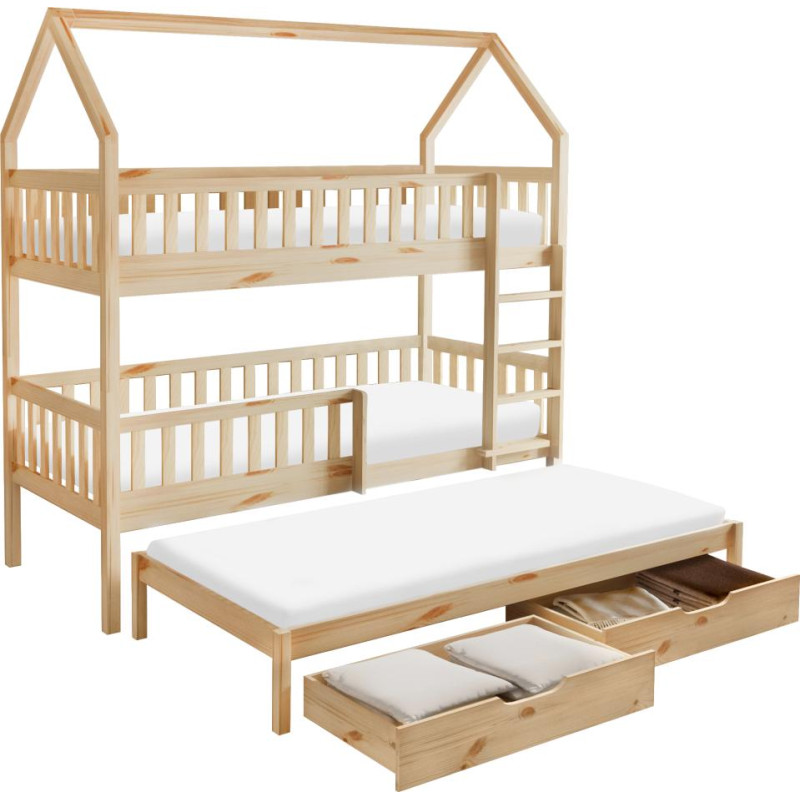 Montessori patrová postel s přistýlkou VENITA TYP 1 90x200