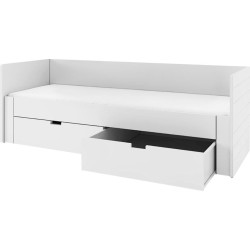 Rozkládací postel, bílá, 90/180x200, ANTONY