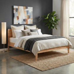 Manželská postel NOEMI 160x200 masivní dřevo přírodní