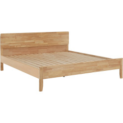 Manželská postel NOEMI 160x200 masivní dřevo přírodní