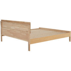 Manželská postel NOEMI 160x200 masivní dřevo přírodní