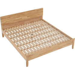 Manželská postel NOEMI 160x200 masivní dřevo přírodní