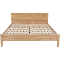 Manželská postel NOEMI 160x200 masivní dřevo přírodní