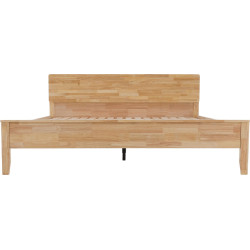 Manželská postel NOEMI 160x200 masivní dřevo přírodní